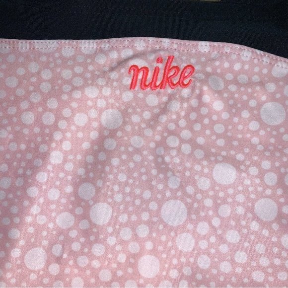 Nike Vintage Tank Top  Size Small Polka Dot Light Pink White Black Embroidered - Picture 5 of 9